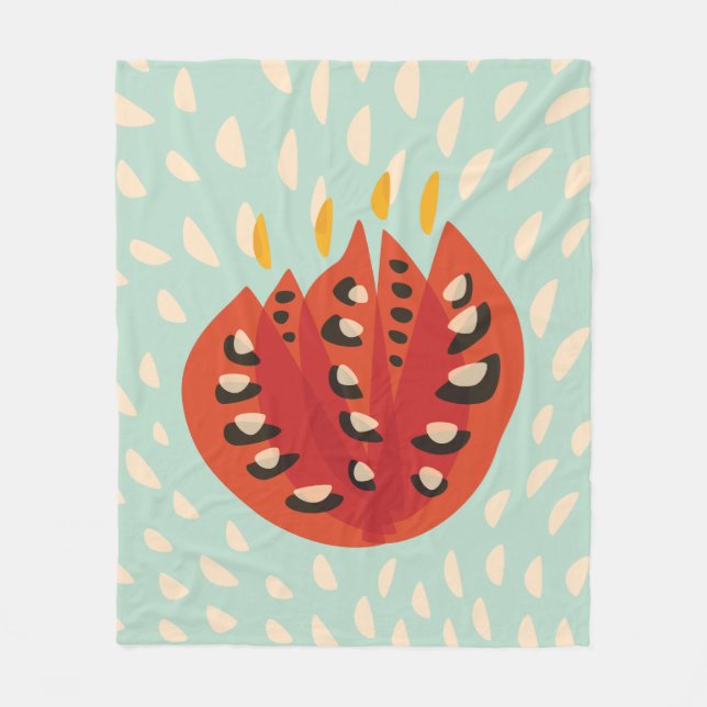 Decorative Beautiful Abstract Tulip Fleece Blanket (Front)