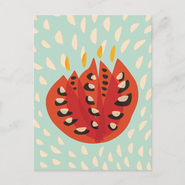 Decorative Beautiful Abstract Tulip Postcard (Front)