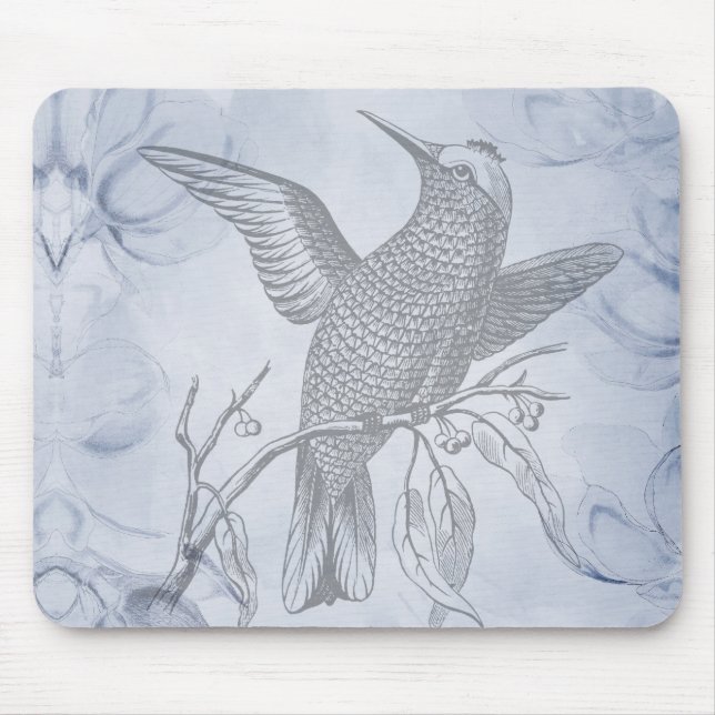 Decorative Bird Art Penmanship Mouse Mat (Front)