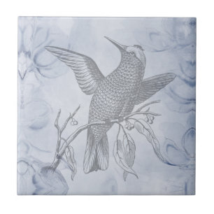 Decorative Bird Art Penmanship Tile