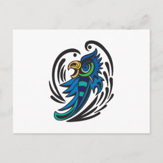 Decorative Bird Tattoo Design Postcard
