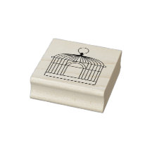 Decorative Birdcage Scrapbooking Rubber Stamp