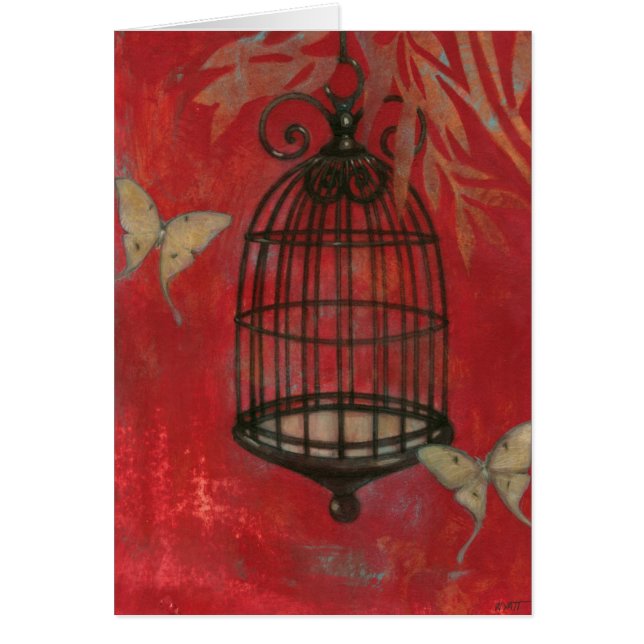 Decorative Birdcage with Butterflies (Front)