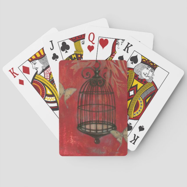 Decorative Birdcage with Butterflies Playing Cards (Back)