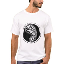 Decorative Black and White Fish Design