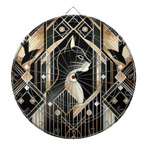 Decorative Black Cat Abstract Dartboard