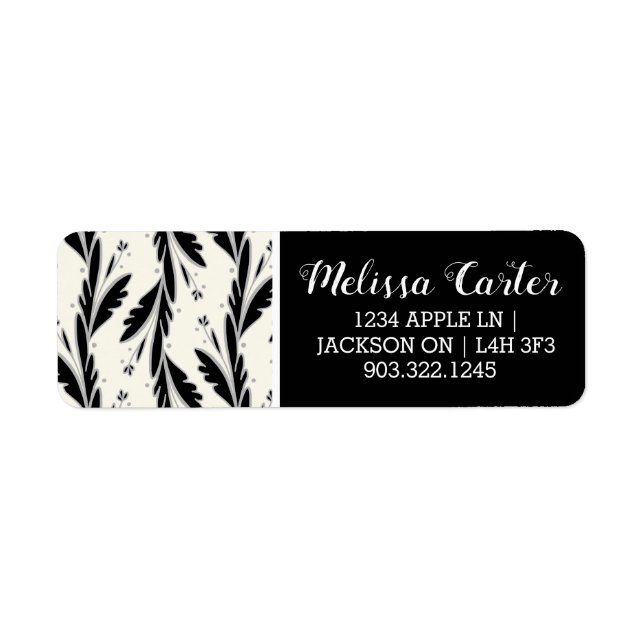 Decorative Black Vines Pattern (Front)