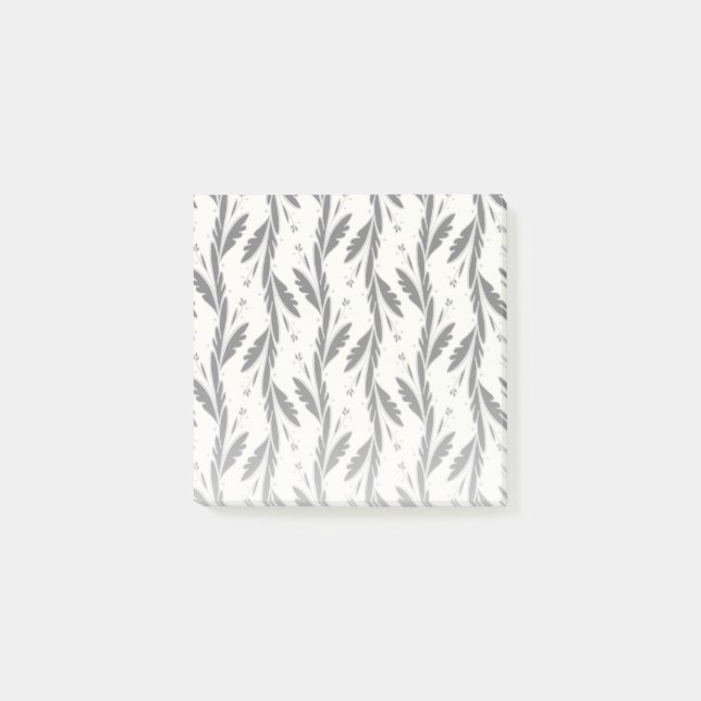 Decorative Black Vines Pattern Post-it Notes (Front)