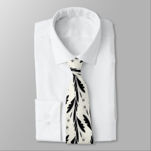 Decorative Black Vines Pattern Tie