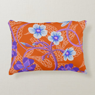 Decorative blooming wildflowers. Summer floral bac Decorative Cushion