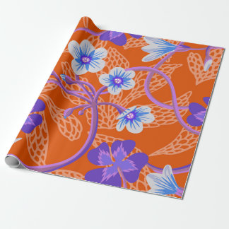 Decorative blooming wildflowers. Summer floral bac Wrapping Paper
