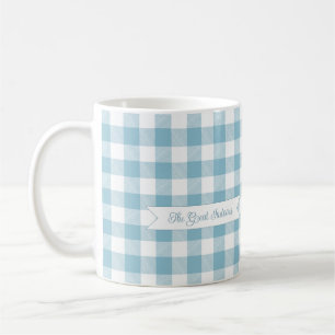 Decorative Blue Buffalo Check Coffee Mug