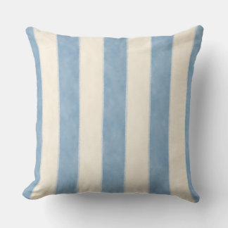 Decorative Blue Stripes Throw Pillow