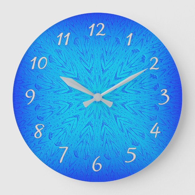 Decorative Blue Wall Clock (Front)