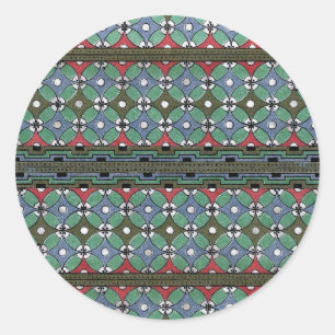 Decorative Border Design ( Owen Jones ) Classic Round Sticker