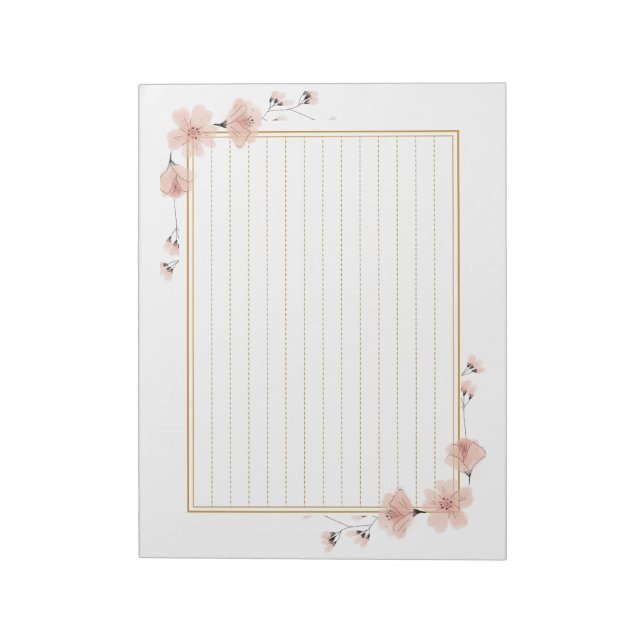 Decorative Border Paper <Brown>[ch20] Notepad (Rotated)