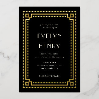 Decorative Border Wedding Invitation