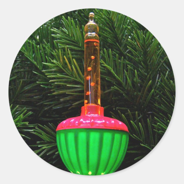 Decorative Bubble Light Holiday Stickers (Front)