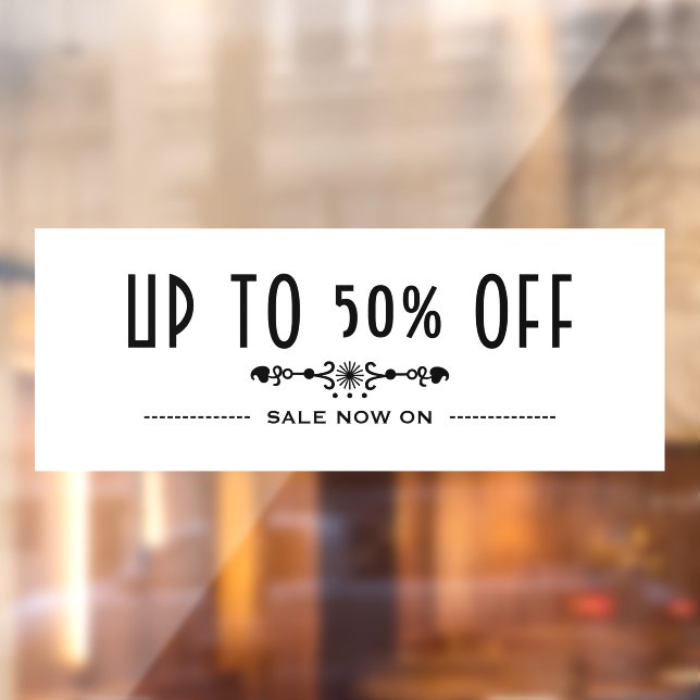 Decorative Business Discount Window Cling (Sheet 2)