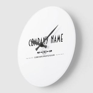 Decorative Business Name Large Clock