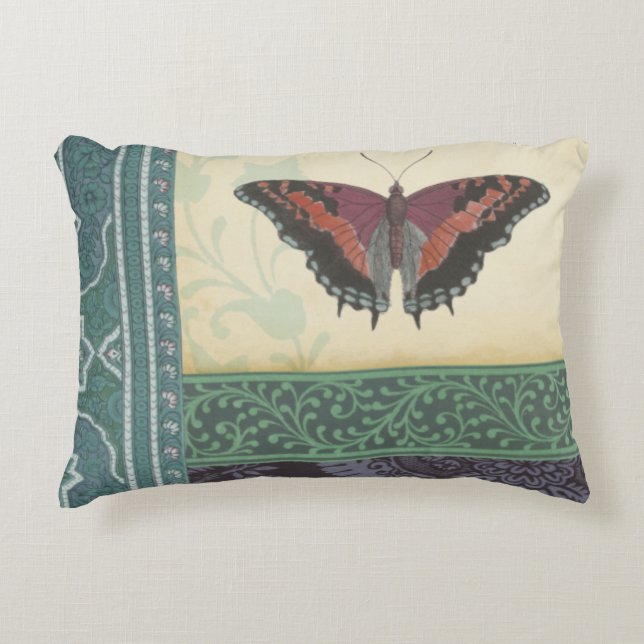 Decorative Butterfly Brocade by Vision Studio Cushion (Front)
