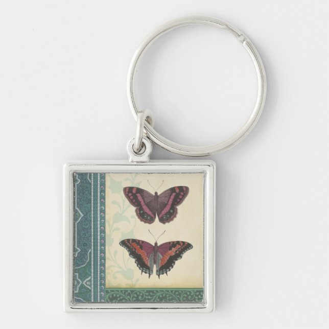 Decorative Butterfly Brocade by Vision Studio Key Ring (Front)