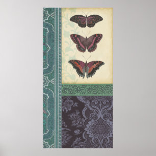 Decorative Butterfly Brocade by Vision Studio Poster
