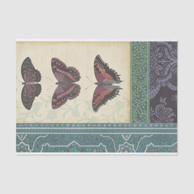 Decorative Butterfly Brocade by Vision Studio Tissue Paper (Front)