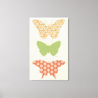 Decorative Butterfly Patterns on Cream Background
