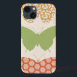 Decorative Butterfly Patterns on Cream Background iPhone 13 Case<br><div class="desc">The cream background of this June Erica Vess piece allows the colours of the butterfly patterns to leap off the print. If you love modern art,  or just love butterflies,  this is the piece for you!</div>