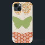 Decorative Butterfly Patterns on Cream Background iPhone 13 Case<br><div class="desc">The cream background of this June Erica Vess piece allows the colours of the butterfly patterns to leap off the print. If you love modern art,  or just love butterflies,  this is the piece for you!</div>