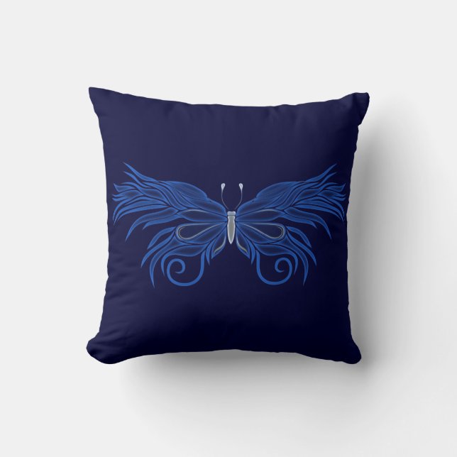 Decorative Butterfly Reversible Pillow (Front)