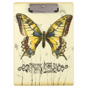 Decorative Butterfly with Wildflowers Clipboard