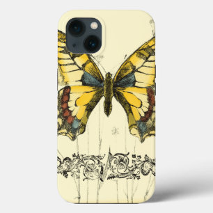 Decorative Butterfly with Wildflowers iPhone 13 Case