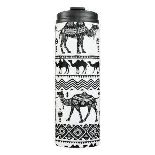 Decorative Camels Seamless Pattern Design Thermal Tumbler