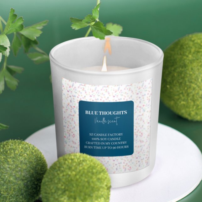 Decorative Candle Label Square Sticker (Creator Uploaded)