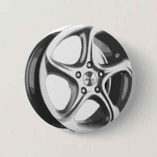 Decorative Car Rim 6 Cm Round Badge