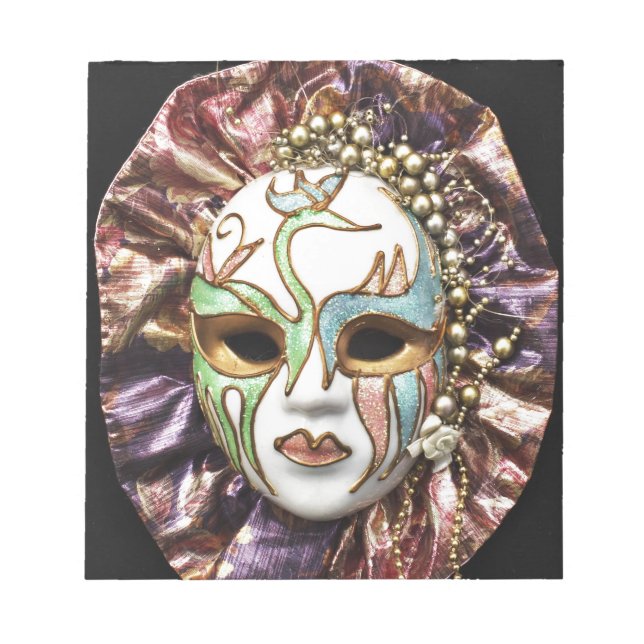 Decorative Carnival Mask Notepad (Front)
