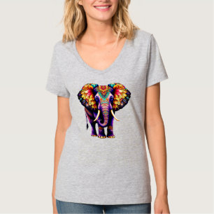 Decorative Cartoon Elephant T-Shirt