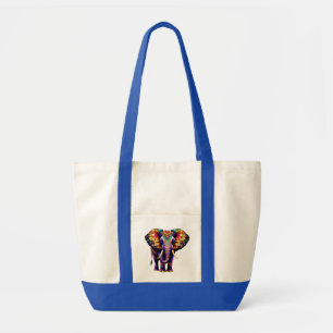 Decorative Cartoon Elephant Tote Bag