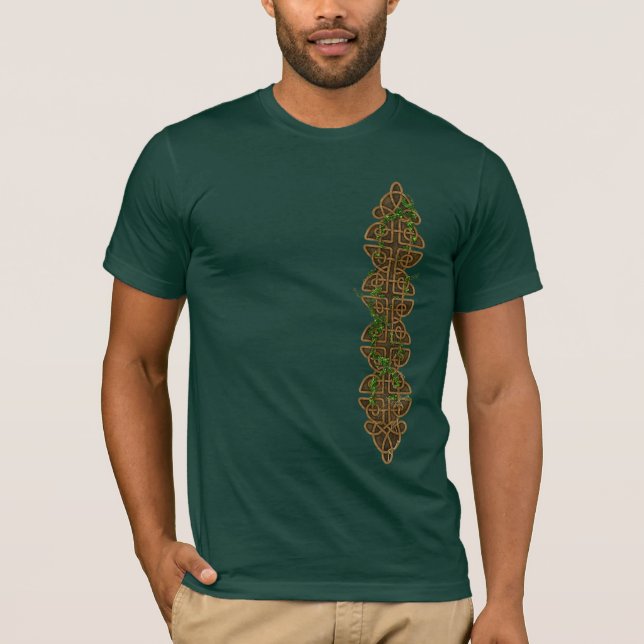 Decorative Celtic Knots With Ivy T-Shirt (Front)