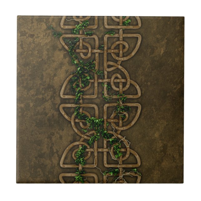 Decorative Celtic Knots With Ivy Tile (Front)