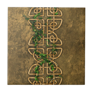 Decorative Celtic Knots With Ivy Tile