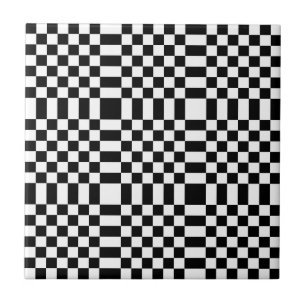 Decorative Chequerboard Based Geometry Tile