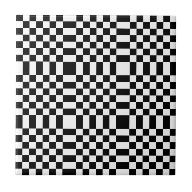 Decorative Chequerboard Based Geometry Tile (Front)