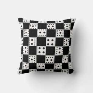 Decorative Chequerboard Design Cushion