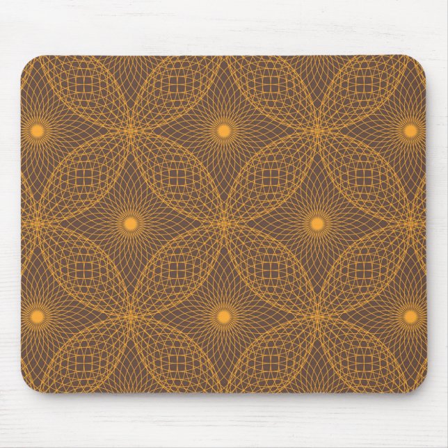 Decorative, chic, abstract mandala style pattern mouse mat (Front)
