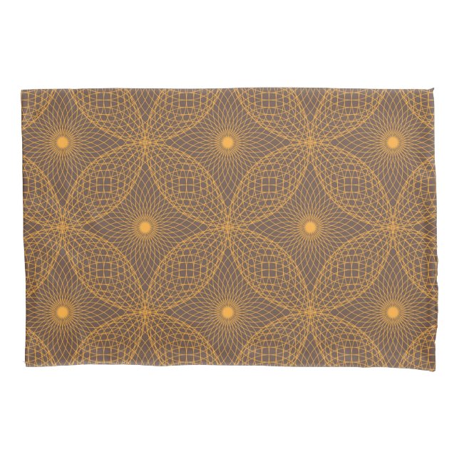 Decorative, chic, abstract mandala style pattern pillowcase (Front)