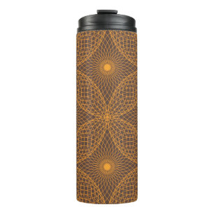 Decorative, chic, abstract mandala style pattern thermal tumbler