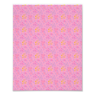 decorative childish pattern pink photo print